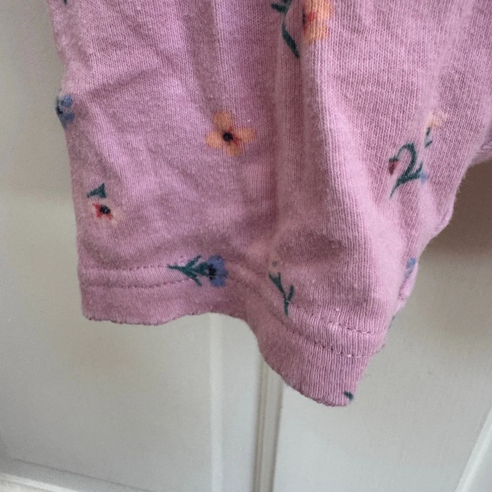 Carter's 2T Girls Pink/Purple Color Floral Pattern Pajama Shorts